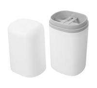 BELLIFFY Portable Toothbrush Storage Box with Toothpaste Container and Multipurpose Cup for Travel Camping Hotel Home Use Plastic Toothbrush Holder for Easy Carry and Protection