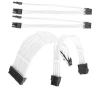 BELLIFFY Power Supply Cable Extension Kit PC Cable Extension Kit White Moldable Shape Stable Current for Atx Power Supply