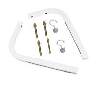 BELLIFFY Projector Screen Wall Mount Bracket White Iron L-bracket with Hooks for Motorized and Manual Screens Suitable for Drywall and Brick Walls 27.5x16.0x2.0cm