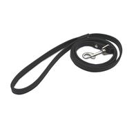 BELLIFFY PU Dog Leash with Alloy Buckle and D-ring Comfortable Black Lead for Pet Dogs Cats and Puppies Suitable for Training and Daily Walks