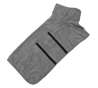 BELLIFFY Quick-drying Dog Bath Robe Xl Gray Super Absorbent Microfiber Towel for Pets Collar Design Comfortable Wear for Drying Cats Dogs after Bathing