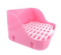 BELLIFFY Rabbit Training Potty Box for Small Animals Compact Litter Tray with Grate Suitable for Guinea Pigs Hamsters Rabbits and Squirrels Indoor and Outdoor Pet Toilet Comfortable and