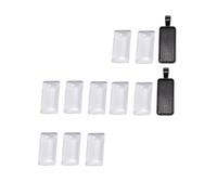 BELLIFFY Rectangle Pendant Trays Bezel Blank DIY Jewelry Making Alloy Bases with Glass Cabochons Necklace Gems Crafting Accessories