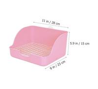 BELLIFFY Rectangular Rabbit Litter Box with Detachable Bunny Training Potty for Guinea Pigs and Hamsters Easy-clean Indoor Pet Toilet Tray for Developing Toilet Habits