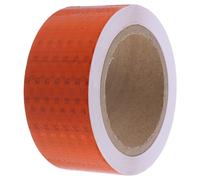 BELLIFFY Reflective Tape Orange Honeycomb Pattern Safety Warning Tape for Outdoor Use, High Visibility Adhesive Reflector Strip for Clothing, Steps, and Equipment