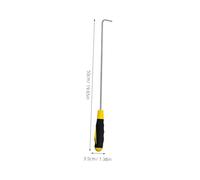 BELLIFFY Resistant Steel Manhole Cover Hook with Rubber Handle Thick Long Roller Shutter Door Lifter for Household Use Firm Welding for Easy Opening Without Extra Tools