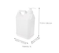 BELLIFFY Reusable Plastic Pump Dispenser Jug for Water Sauces Soaps Detergents with Press Pump Caps White Beverage Container for Kitchen Bathroom Hotel Use