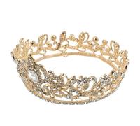 BELLIFFY Rhinestone Wedding Headband Crown with Full Crystal Sparkle Flexible Bridal Hairpiece for Women and Secure Fit Princess Tiara for Weddings and Parties