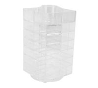 BELLIFFY Rotating Acrylic Lipstick Rack Transparent Cosmetic Organizer Makeup Storage Stand for Eyeliner Brushes Nail Polish Holder Space-saving Display