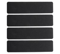 BELLIFFY Rubber Stair Treads 4pcs Black Pvc Adhesive Anti-slip Grip Tape for Outdoor Steps, High-temperature Resistant and Oil-proof Non Slip Treads for Steps Outdoor, Suitable for Tiles