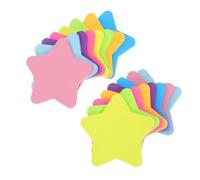 BELLIFFY Self-stick notes 16pcs Star Shaped Notepads Colorful Paper Strong Adhesion Portable Smooth Writing Surface for Home Office