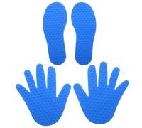 BELLIFFY Sensory Integration Soft Floor Mats Set Blue Tactile Foot and Hand Prints for Kids Motor Skills Development and Classroom Play