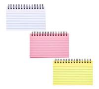 BELLIFFY Set of 3 Portable Coil Notebooks with Thickened Paper and Stylish Design, for Students and Daily Life Use, Featuring Sturdy Paper and Plastic Material, Office Accessory for Writing
