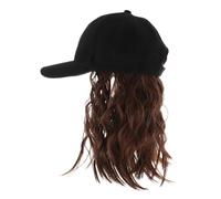 BELLIFFY Short Curly Wig Baseball Cap for Women and Men Stylish Synthetic Hair Hat with Non-slip Cap Brown Hairstyle for Everyday Wear and Special Events