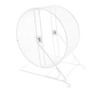 BELLIFFY Silent White Iron Wire Hamster Wheel with Nail Grinding Texture Sturdy Metal Exercise Running Wheel for Rats Gerbils Mice Easy Install Night-friendly Small Pet