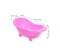 BELLIFFY Small Animal Bath Container and Sleeping Nest for Hamsters Guinea Pigs Squirrels Multifunctional DIY Bathhouse Habitat with Cozy Sleep Pad and Food Bowl Pink Small Pet Bath Toilet