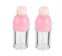 BELLIFFY Small Portable Pink Lip Bottles for Travel Empty Lip Gloss Containers Made of Lightweight Plastic 10pcs Pack for Women