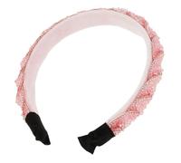 BELLIFFY Sparkle Pink Rhinestone Hair Headband Thick Padded Hairband for Women Secure Fit Fashion Hair Accessories for Weddings Birthdays Holidays