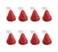 BELLIFFY Strawberry Scented Candles 8 Pcs Creative Aromatic Paraffin Wax Clean Burning Mini Desktop Candles with Safe Smoke for Home and Yoga Relaxation