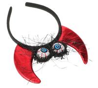 BELLIFFY Sturdy Iron and Fabric Devil Horns Headband for Halloween and Cosplay Parties Eye-Catching Design for Festival Wear