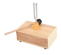 BELLIFFY Teaching Tuning Fork Set with Resonance Box and Hammer for Sound Therapy Yoga Meditation Relaxation Experimental Instrument with Wooden Base for Science Education and Healing