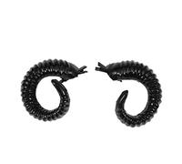 BELLIFFY Unique Black Horns Hairclip Pair Artificial Sheep Horns Cosplay Headband for Halloween Costume Party Lightweight Accessory for Adults