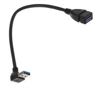 BELLIFFY USB Extension Cable Female to Male Right Angle Adapter Upwards Angled Connector for Desktop Computers Space Saving USB Port Expander with Shielded Data Transfer Cable