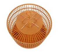 BELLIFFY Vintage Bird Feeding Cage Round Plastic Parrot Birdcage Portable and Decorative for Outdoor