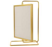 BELLIFFY Vintage Metal Photo Frame with Rotating Tabletop Design, Golden Iron Material, Fine Workmanship, Wipeable Surface, for Sitting Room Decoration and Retro Photo Frames Display
