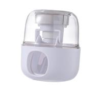 BELLIFFY Wall-Mounted Toothpaste Dispenser Rack Practical Tube Squeezer with Toothpaste Holder for Bathroom Hotel Home Easy Push Automatic Storage Organizer in White