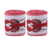 BELLIFFY Wired Edge Ribbon 2.5 Inch Wide with Cartoon Lobster Pattern 2 Rolls Polyester Ribbon Featuring Strong Construction and Non-Slip Design for Gift Wrapping and Wreaths Crafting