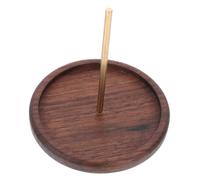 BELLIFFY Wood Spool Holder with Removable Brass Thread Rack Black Walnut Round Organizer for Embroidery and Sewing Smooth Craftsmanship Thread Storage Stand for DIY Crafting