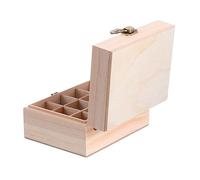 BELLIFFY Wooden Essential Oil Box Organizer Holder for Aromatherapy Bottles Large Capacity Natural Wood Storage Case for Neat Essential Oil Bottle Arrangement