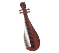 BELLIFFY Wooden Fine Tooth Scalp Comb with Soothing Massage Pipa Shape for Women Retro Style Hair Care Grooming Accessory Elegant Creative gift for for for for for for