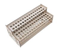 BELLIFFY Wooden Paint Brush Holder Organizer Rack for Pens Markers Makeup Brushes Large Capacity Desk Stand for Artists Students Beauty Enthusiasts Natural Wood Craft Storage