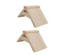 BELLIFFY Wooden Pigeon Perch and Dove Rest Stand, 2pcs Thick Solid Wood Perches for Bird Cages, Stable Platform for Racing Pigeons and Pet Birds in Aviaries and Lofts