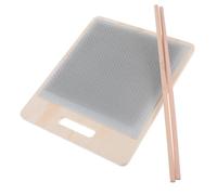 BELLIFFY Wooden Wool Blending Board for Crafts DIY Fiber Mixing with Wooden Sticks Wool Blending Pad for Knitting Weaving Textile Production and Fiber Preparation