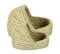 BELLIFFY Woven Chicken Coop Nest Chicken Sleep Nest Small Animal Hut Easy-clean Bed