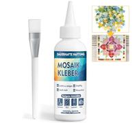 Bellifluous Mosaic Glue, Mosaic Tiles Arts and Crafts, 120ml Transparent Craft Glues for Gemstones, Glass, Ceramics, Stone, Plastics, Non-toxic and Waterproof Adhesive Glues for Mosaics