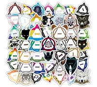 Belligern 120 Sheets Therian Stickers, Waterproof, Snow-Proof, Vinyl, Cartoon, Animal, Suitable for Laptop, Mobile Phone, Luggage, Skateboard