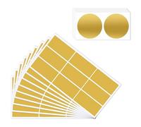 Belligern 90 PCS Square Scratch Off Stickers, 25 x 50 mm Scratch Card, Gold Scratch Stickers,10 Pcs 50 x 50 mm Round Scratch Card Stickers, DIY Scratch Card Reveal,Suitable for Scrapbook Postcards
