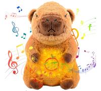 Belligern Breathing Teddy Anxiety Relief Capybara Plush, Soothing Breathing Capybara Bear Koala Anxiety Teddy Sleep Soother Toys with Music Lights & Breathing Motion Capybara Gifts