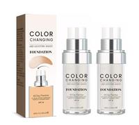 Belligern Color Changing Foundation 2 Pcs, Waterproof, Moisturizing, SPF 15, Semi-Matte, Full Coverage, All Skin Tones, Mature Skin