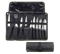 Belligern Knife Roll Bag for Chefs Portable Knife Bag 10 Slots Knife Wrap Folding Knife Storage Bag Chefs Knife Roll Bags Gifts for Men,for Camping Hold Home Kitchen Knife Tools Up