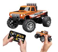 Belligern Mini RC Monster Truck Nonster Truck Toys Mini Remote Control Monster Remote Control Car USB Rechargeable Suitable for Kids (Orange)