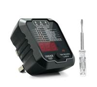 Belligern Plug Socket Tester, Mains Outlet Testerwith LED Indicators, Plug Tester with Test Pen for Power Socket Wiring Detection Reverse Polarity Neutral Live Earth Wire Testing RCD Test