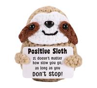 Belligern Sloth Cute Positive Emotional Support Gift Knitted Pocket Hug Stuff for Women Positive Gifts Crochet Doll Cheer Up Gifts with Affirmation Cards for Party Birthday Easter Christmas