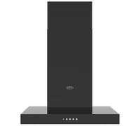 Belling 444411679 60cm T Shaped Chimney Hood in Black 3 Fan Speeds