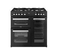 Belling Cookcentre 90cm Dual Fuel Range Cooker - Black