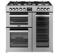 Belling Cookcentre 90cm Dual Fuel Range Cooker - Stainless
